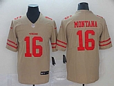 Nike 49ers 16 Joe Montana Gold Inverted Legend Limited Jersey,baseball caps,new era cap wholesale,wholesale hats